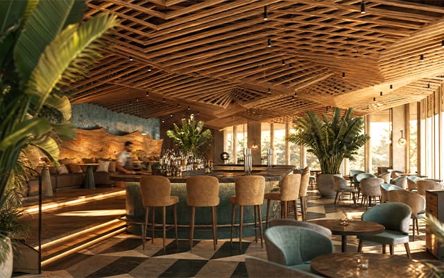 A render of the upcoming bar at the Mandarin Oriental Makati Manila.